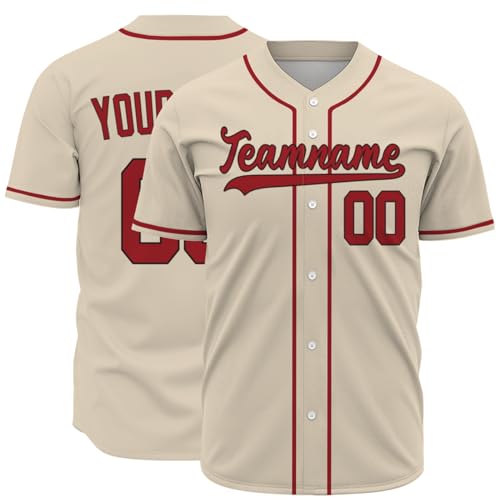 Custom Baseball Jersey Personalized Baseball Jerseys Printed Name Customized Baseball Shirt Sports Fan Jerseys for Men Woman miniatura 1
