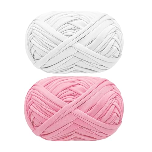 Spldsun 2 hilos de ganchillo para camiseta, hilo para tejer ganchillo, hilo para camisetas, para tejer hilo de ganchillo, accesorios de mimbre