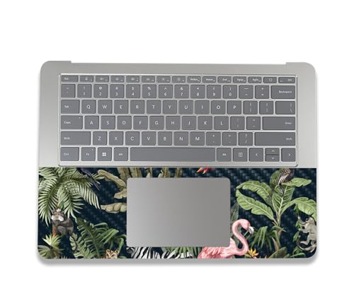 Image of MightySkins Carbon Fiber Skin Compatible with Microsoft Surface Laptop Studio 2 (2023) Full Wrap Kit - Tropical Kingdom | Protective, Durable Textured Carbon Fiber Finish | Made in The USA