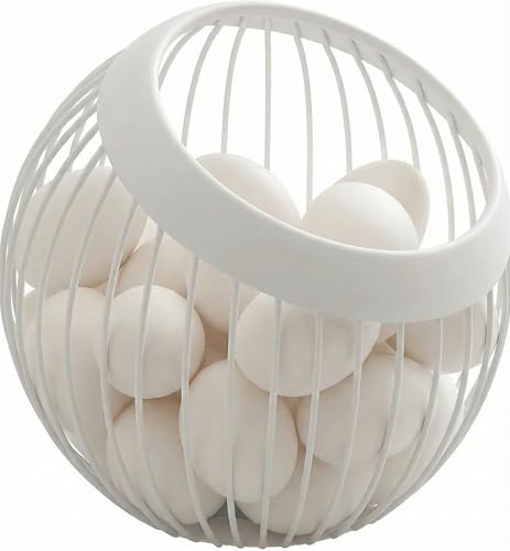 La Mejor Selección de Hueveras los 10 mejores. 39 Huevera Esférica Organizador de Huevos para Cocina Contenedor de Huevos de Gran Capacidad Ahorra Espacio Diseño Compacto y Resistente Estante Porta Huevos Funcional (Blanco)