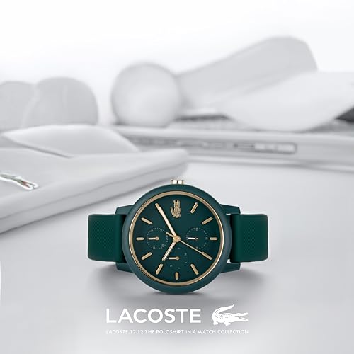 Image of Lacoste Analogue Multifunction Quartz Watch for Women LACOSTE.12.12 Multi Collection with Silicone Bracelet