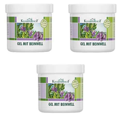 Kräuterhof Bálsamo | Alter HeideSchäfer ungüentos, 3 latas de 250 ml, 3 x 250 ml, gel con consuelda