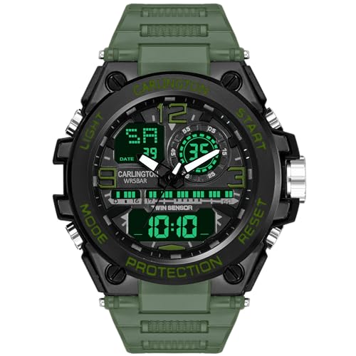 Carlington Men's Analog-Digital Sports Watch CT 3377 Green - Image 2