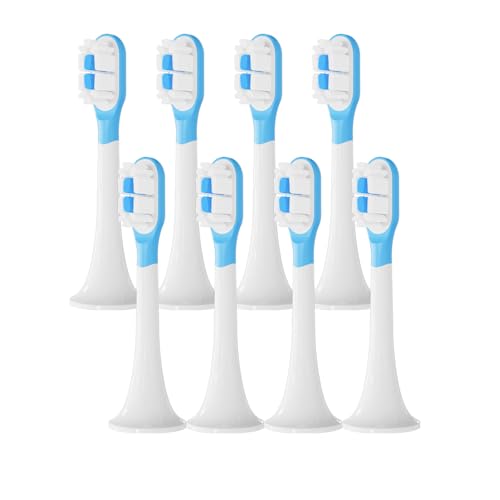 Testine di ricambio compatibili con Xiaomi Mijia T300 T500 Series Sonic Electric Brush Handle 8 PCS (bianco, medio)