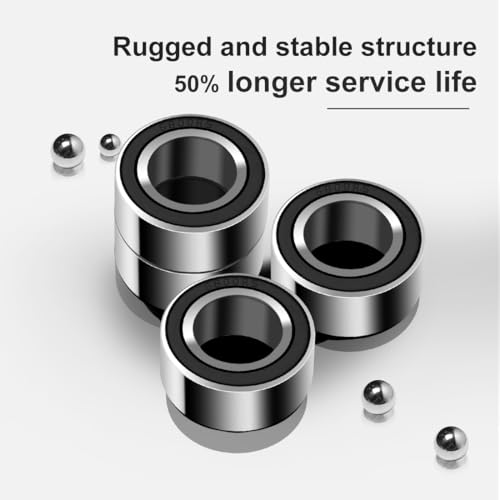 ANGEEK 10 Stück 6800-2RS Kugellager 10 mm x 19 mm x 5 mm,Vorgeschmiert,Doppeldichtung, 6800RS Rillenkugellager