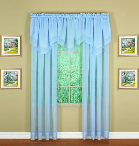 Today's Curtain Emelia Original Voile Panel 72", Sky Blue, 60" W x 72" L