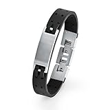 Modisches Leder-Armband in Schwarz der Marke s.Oliver für Jungen