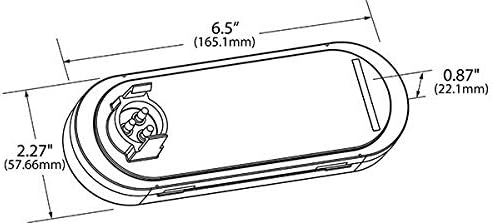 Grote 53962-3 SuperNova Oval LED Stop Tail Turn Light (Grommet Mount)