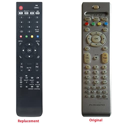 Replacement Remote Control RC4347-01 Fit for Philips Digital Widescreen Flat TV 2006 26PF5521D 26PF5521D/10 - Image 2