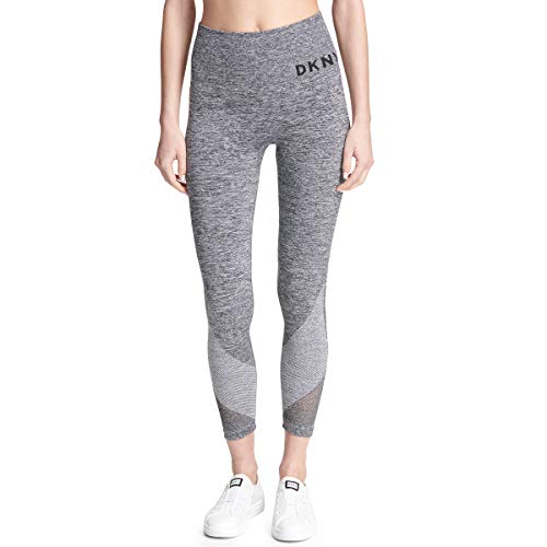 DKNY SPORT High Waist Seamless Leggings, Heather Grey, Large De Las Mujeres Cover