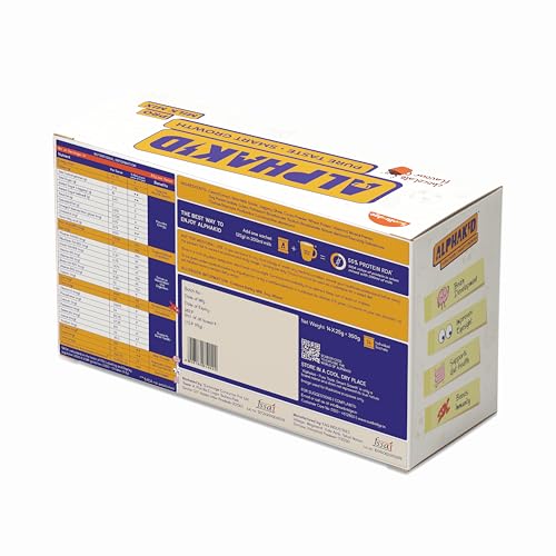 Image of Alphakid smart milk mix (2 + Years) | Chocolate flavour milk mix Portein Powder | No palm oil | No refined sugar | supports gut health | Sweetened with jaggery | boosts immunity | with Barley, Millet, Wheat, Jaggery & Ghee | Vitamins & Minerals | 14 pouches of 25gm each in monocarton | with 19 essential nutrients