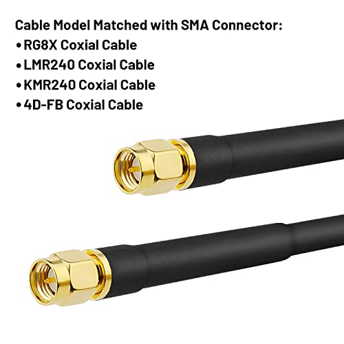 Conector macho SMA para cable coaxial LMR240 (10 unidades) miniatura 5
