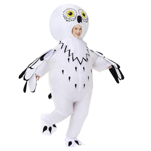 Poptrend Costume gonflable de hibou et d'aigle gonflable pour adultes et enfants - Costume d'Halloween amusant pour homme et femme (adulte)