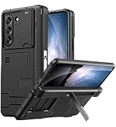 Miimall Kompatibel mit Samsung Galaxy Z Fold 5 Hülle, Fold 5 Hülle mit Ständer [Schieben Kamera A...