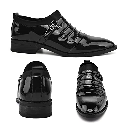 Venshine Mens Dress Shoes Slip On Monk Strap Loafer Formal Oxford Shoes4