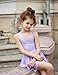 Zaclotre Dance Leotard for Girls Toddler Sleeveless Hollow Back Ballet Dress Outfit with Removable Skirt Combo Lilac