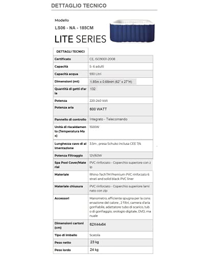 Arredo Minipiscina Idromassaggio Autogonfiante con Riscaldatore e Telecomando Multifunzione (Minipiscina Spa Turtle)