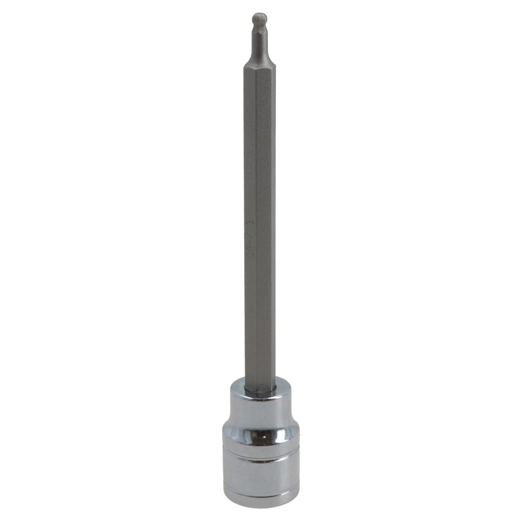 B&Q -  3mm 3/8" Drive Long Ball Ended Hex Allen Key Socket Bit 85mm Deep Reach Cr-V