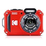 KODAK Pixpro WPZ2 - Fotocamera Digitale Compatta 16M Pixel, Impermeabile fino a 15m, Antiurto, Video 720p, Schermo LCD 2,7 - Batteria Li-ion, Rosso
