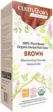 Cultivator's Organic Hair Color - Herbal Ammonia-Free Hair Dye Powder for Wom...