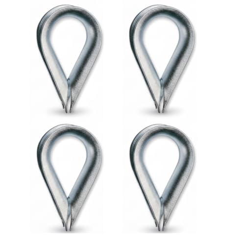 Image of Thimble Eye Lock for Gym Cable Wire & Rope Support | 6mm (Pack of 4)