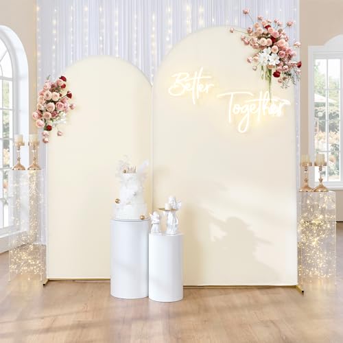Set 2 Cubiertas Madera Beige Arco 7.2ft y 6.6ft miniatura 1