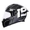 Royal Enfield Roadster Full FACE 1901 Helmet with micrometric Lock|ISI & DOT Certified|Scratch Resistant Visor|High Impact ABS Shell|High Density EPS Liner| 3 Intake Ports & 2 Exhaust Black (M) 58 CM