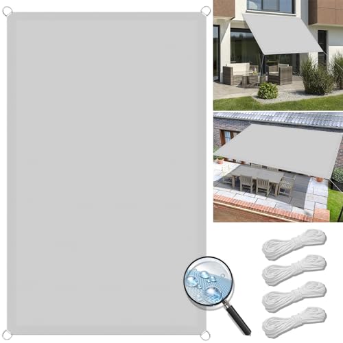 Filet d'ombrage blanc 4.5x6m en polyester imperméable pour le jardin