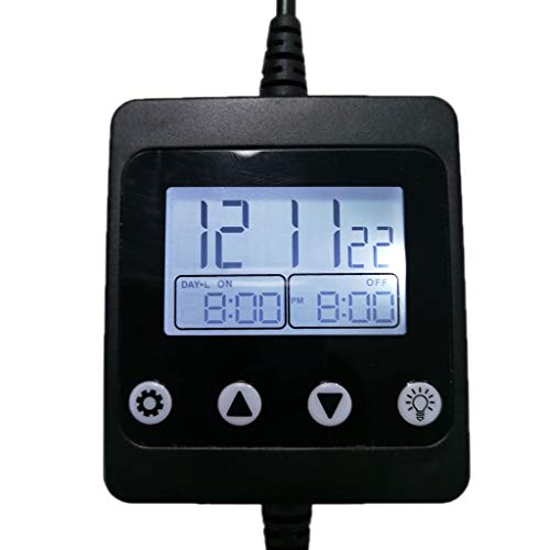 DIIOOMIEEU Aquarium Light Timer Fish for Light Controller and Dimmer 24 Hour Program for 5V-30V Sunset Simulation