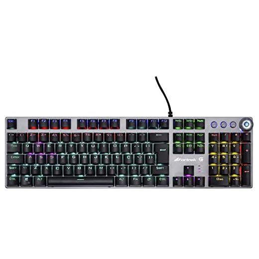 Teclado Mecânico Gamer Pro K7 Rainbow, Fortrek, 2019 Windows Português, Preto