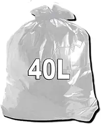 Sacos De Lixo Transparente 40l Reforçado 5 Micra 100 Unid