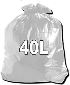 Sacos De Lixo Transparente 40l Reforçado 5 Micra 100 Unid