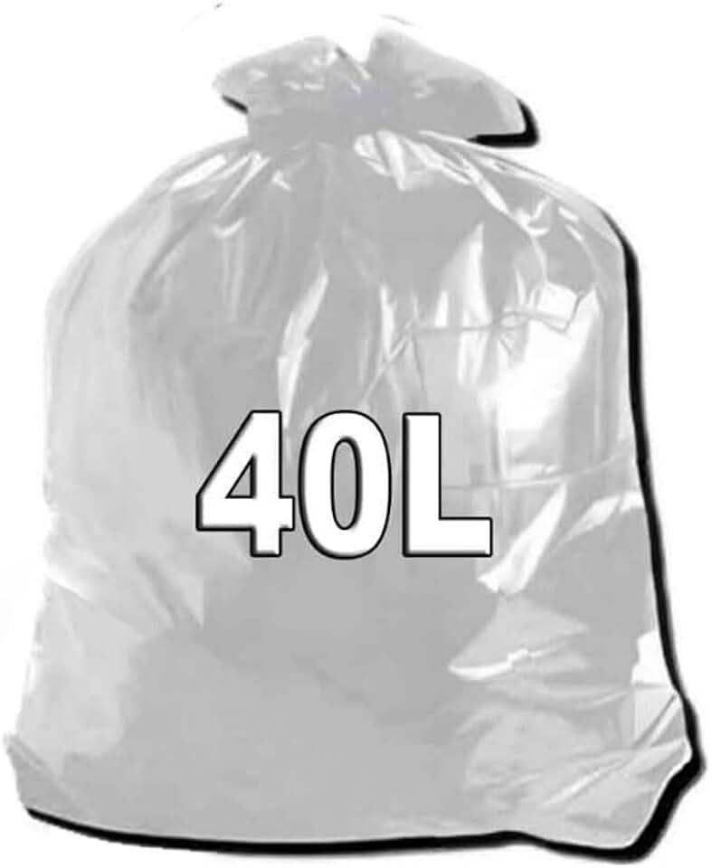 Sacos De Lixo Transparente 40l Reforçado 5 Micra 100 Unid