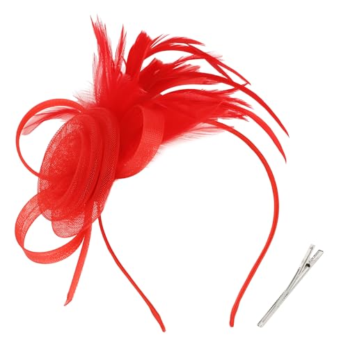 Red Fascinator Headband