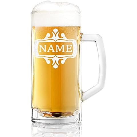 polar-effekt Bierglas mit Gravur - personalisiertes Glas Bierkrug mit Henkel - Bierseidel 0,5 Liter - Geschenk für Männer ideal als Vatertagsgeschenk - Masskrug mit Griff Cover