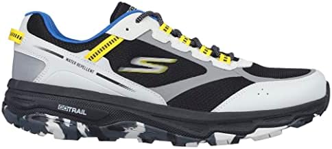 Skechers Men's GOrun Altitude-Trail Running Walking Hiking Shoe with Air Cooled Foam Sneaker, Black/Grey/Yellow/Black, 14 | Image 2