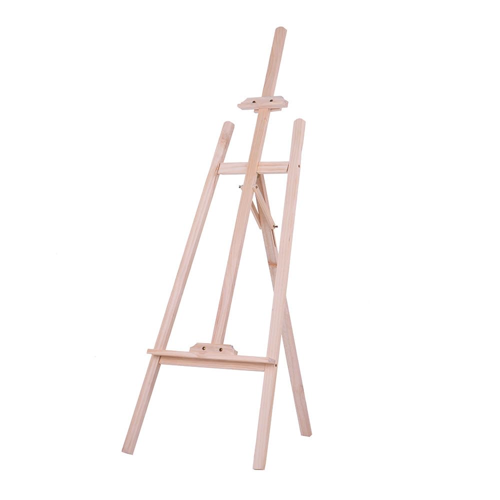 Caballete de Madera para Pintar |Caballete de Artista Resistente de 150 cm con Soporte de Lona Ajustable |Soporte de Dibujo de Pino de Nueva Zelanda para