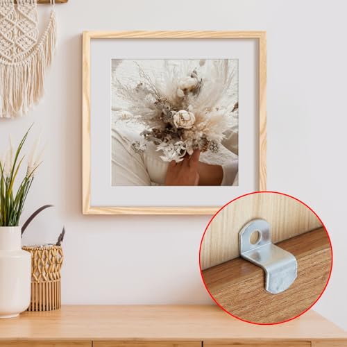 Image of T Tulead Canvas Clips for Picture Framing Single Hole Offset Clips 1 /2 inch Offset Mirror Clip 20PCS with Screws