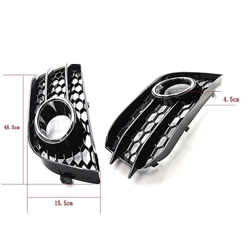 Grille antibrouillard pour Audi A1 8X 10-14 noir chrome
