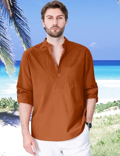 Image of Zombom Cotton Polyester Blend Solid Casual Regular Fit Mandarin /Chinese Collor Short Kurta Shirt for Men
