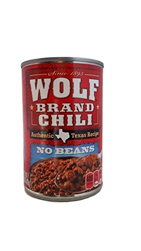 2 Set of 3 -- Wolf Brand, Chili with NO BEANS, Authentic Texas Recipe, 15oz Can