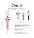 ONCRO® Pack of 4 pc Cute Cartoon Cable Protectors with Creative Love Hand ice Cream Dollar Spiral Charger USB Cable Protector Silicon Wire Saver Spring Soft Multicolor Black Pink Green Blue
