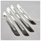 GSXOZCET 4 Stück Auto Einstiegsleisten Schutz für Peugeot Traveller Minivan 2024 2025 Edelstahl Einstiegsleisten TüRschweller Schutz Leisten, Auto Zubehör Zierleisten