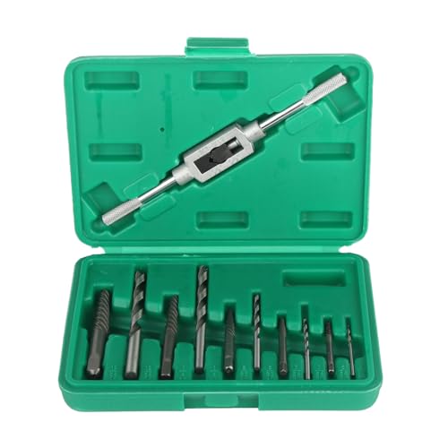 Juego de extractores de tornillos de 11 piezas, kit de extractor de pernos rotos, juego de brocas para mano izquierda, herramienta para quitar pernos rotos con estuche para quitar