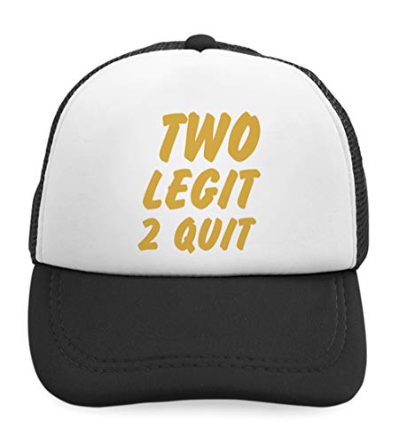 Custom Kids Trucker Hat 2 Legit Quit Funny Humor Polyester Boys Caps & Girls