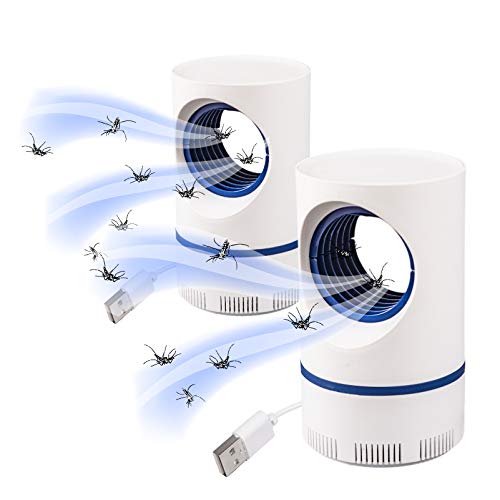 Technolux Euro-led-zaklamp tegen muggen, kan worden gebruikt bij kamperen en nachtlampje, kan ultraviolette elementen, USB opladen, stil doden, 2 stuks