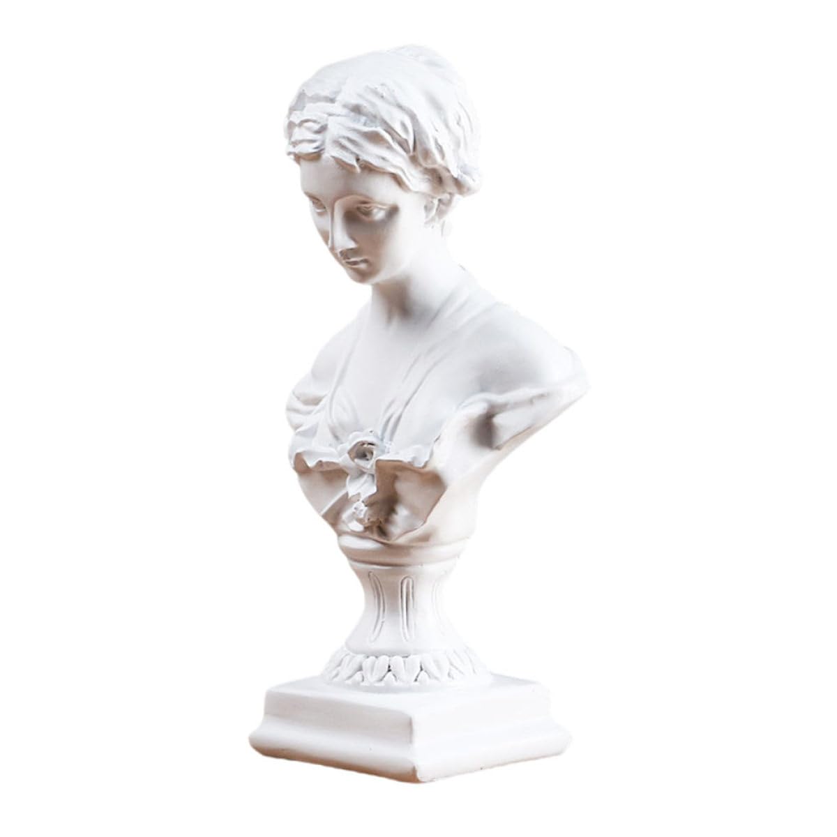 Statue de buste femme grecque David sculpture résine blanche ornement maison