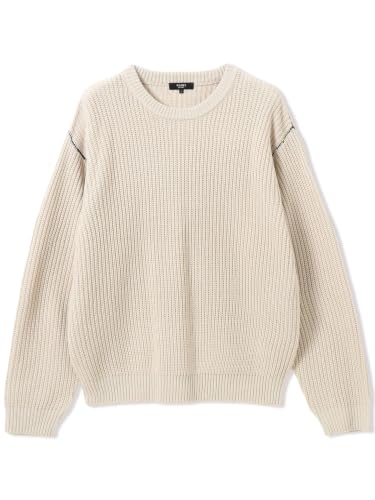 BEAMS HEART MEN カタアゼ クルーネック ニット