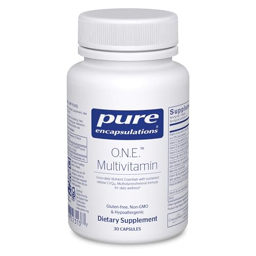 Pure Encapsulations O.N.E. Multivitamin - Once Daily Multivitamin with Antioxidant Complex Metafolin, CoQ10, and Lutein to Support Vision, Cognitive Function, and Cellular Health* - 30 Capsules