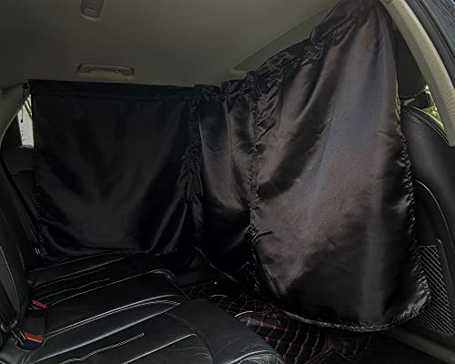 Fresheracc Car Van RV Divider Curtain, [3 Packs] Privacy Sun Shade Blinds Partition for Sleeping Baby Camping, Car Windshield Sunshade Blackout Accessories, Easy Installation and Portable(Black 3 Pcs)